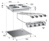 Versatile 4-Burner Electric Range by Combisteel - Model 7266.0030