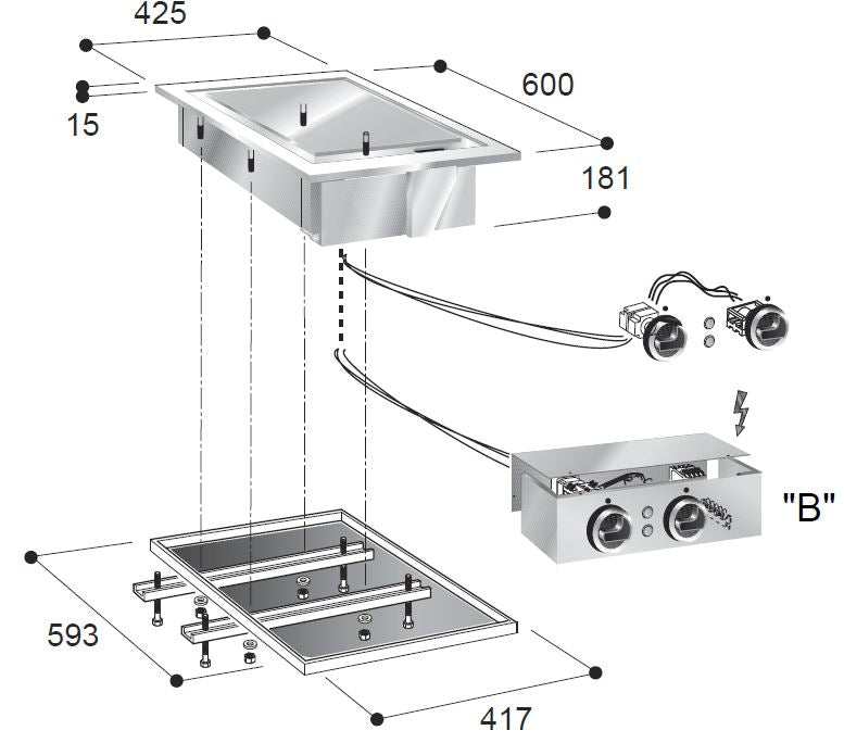 Premium Combisteel Electric Chrome Fry Top - Model 7266.0055