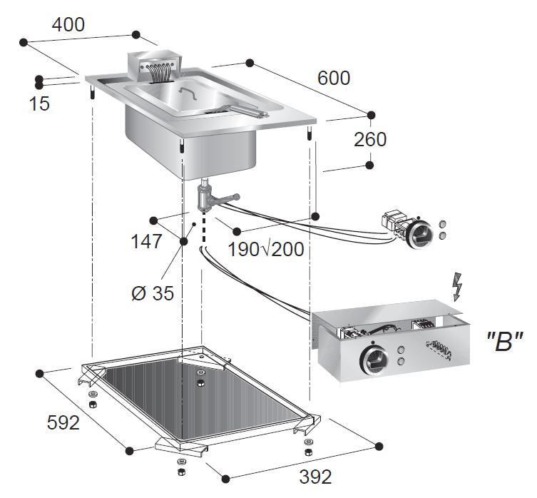 Premium 10L Electric Fryer by Combisteel - Model 7266.0065