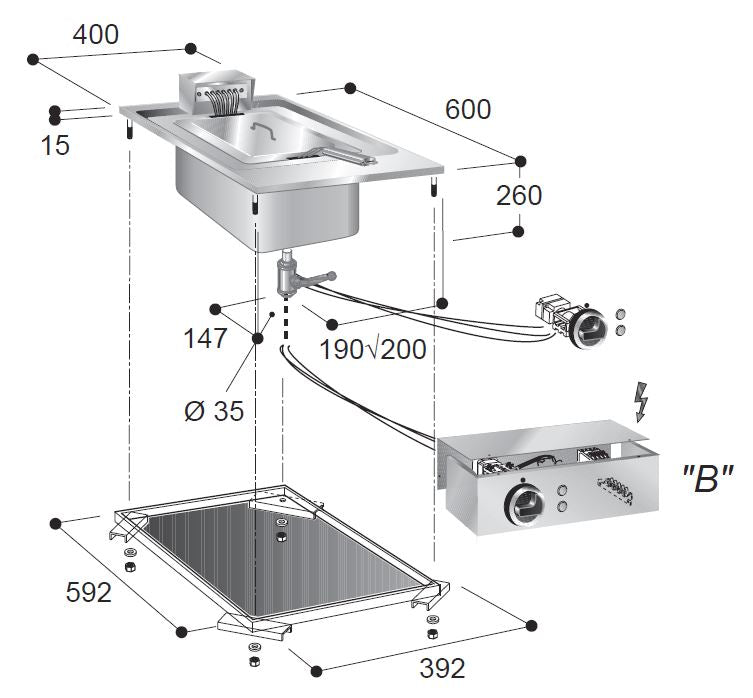 Combisteel 10L Electric Deep Fryer - Model 7266.0070 for Perfectly Crispy Results