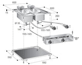 Combisteel Professional Double Electric Fryer - 20L Capacity (Model 7266.0080)