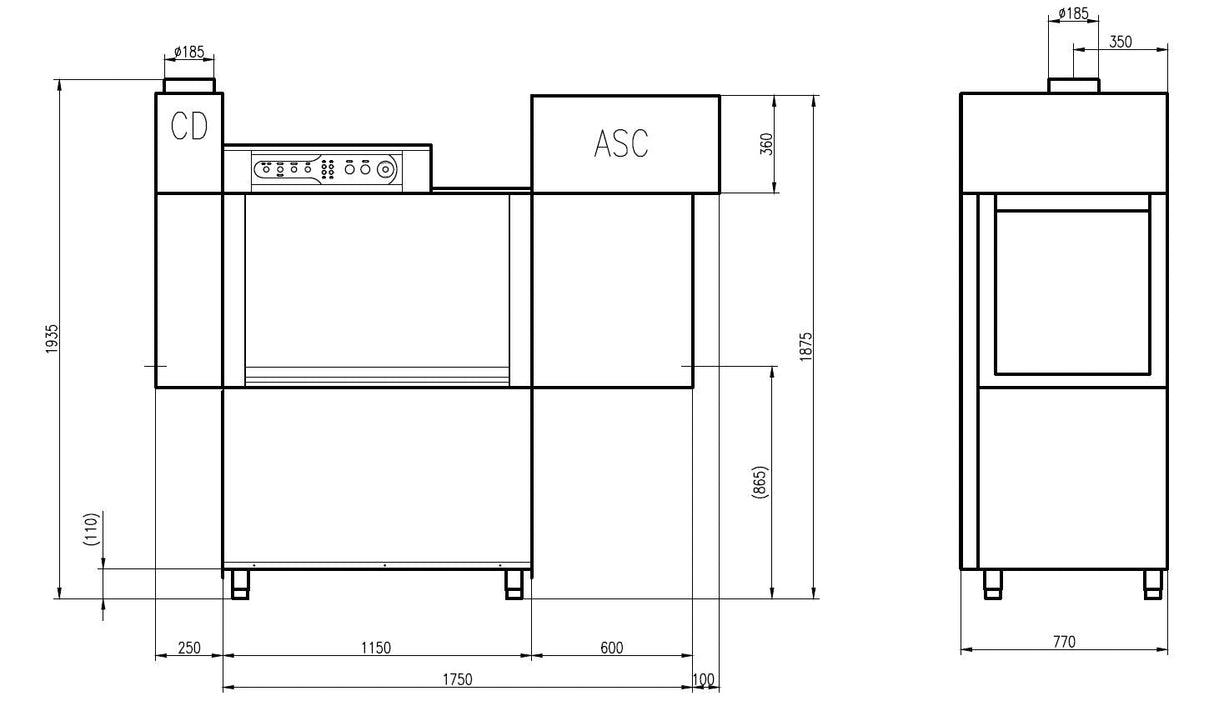 Enhance Your Kitchen Efficiency with the Combisteel Pl Rack Conveyor Dishwasher - Model ASC 7280.0095