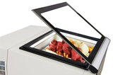 Sleek White Combisteel Countertop Ice Cream Display - Convenient Side Access Model 7292.0005