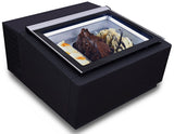 Stylish Combisteel Black Countertop Ice Cream Display Case - Customer-Friendly Access Model 7292.0020