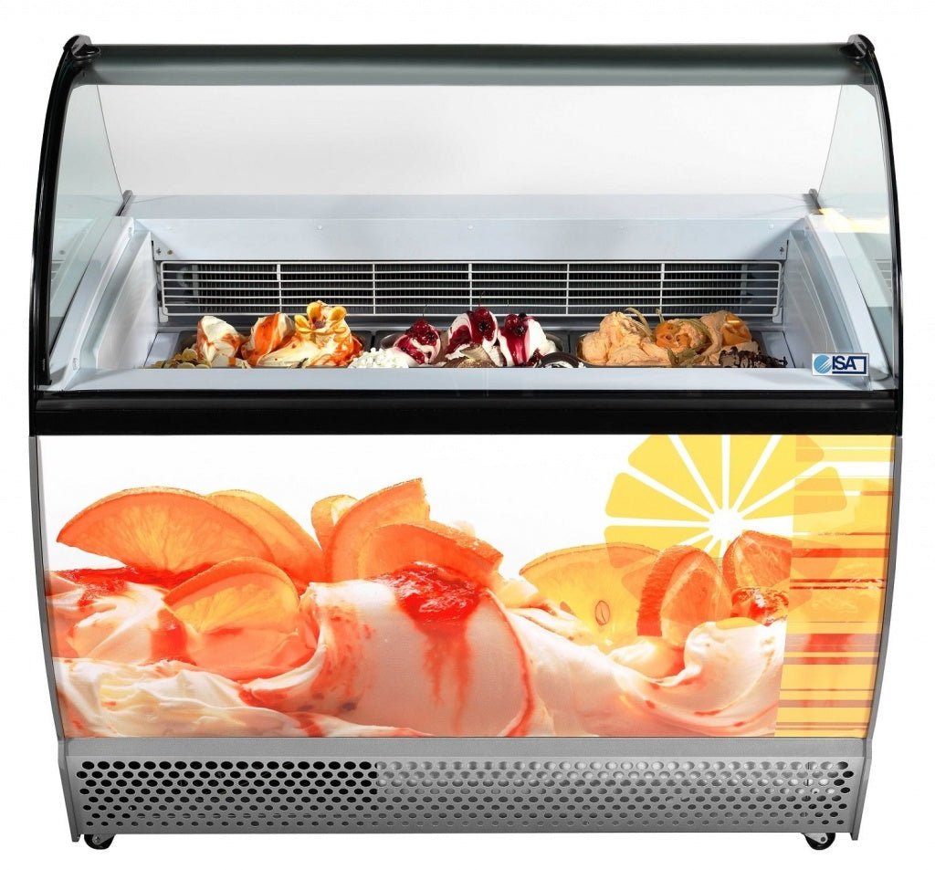 Isabella Premium Ice Cream Display Freezer by Combisteel - Holds 10 x 5L for Maximum Sweet Treats!