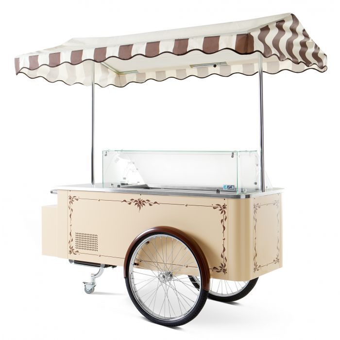Stylish Combisteel Mobile Gelato Display Cart - Perfect for Ice Cream Lovers!