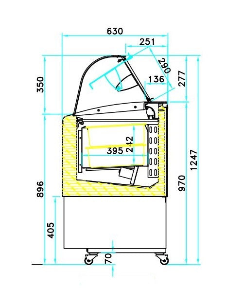 Premium Combisteel Fiji Ice Cream Display Case - Model 4 7295.0005