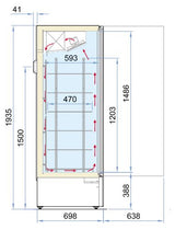 Stylish Combisteel Glass Door Freezer with Ventilation - Model 7295.0075