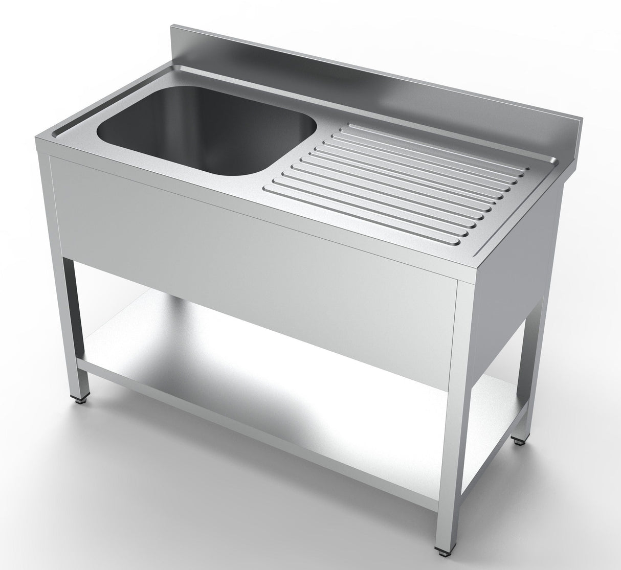 Premium 1200mm Wide Combisteel Stainless Steel Sink with Left Hand Bowl - Model 7333.0800