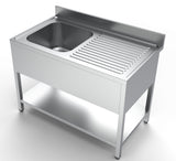 Premium 1200mm Wide Combisteel Stainless Steel Sink with Spacious Left Hand Bowl