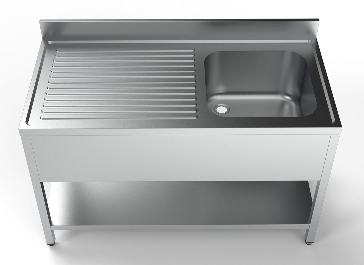 Premium Combisteel Stainless Steel Sink with Spacious Right-Hand Bowl - 1400mm Wide