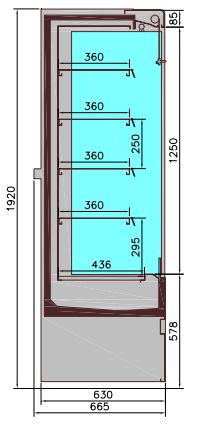 Sleek Combisteel Jamie 1.5 Wall-Mounted Unit - Model 7350.0040