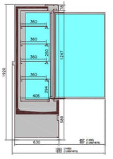 Sleek Jamie 3-Door Wall Mounted Combisteel Unit - Model 1.9 (7350.0060)