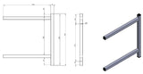 Dual-Security Permanent Bracket 400 by Combisteel - Model 7412.1731