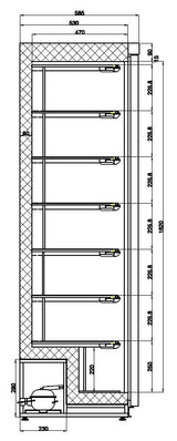 Sleek Stainless Steel Single Door Upright Refrigerator by Combisteel - Model 7450.0570