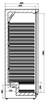 Sleek White Single Door Upright Storage Fridge by Combisteel - Model 7450.0561