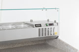 Stylish Combisteel Refrigerated Topping Station with Glass Enclosure - 1/4 GN x 6 Compartments - Model 7450.0007