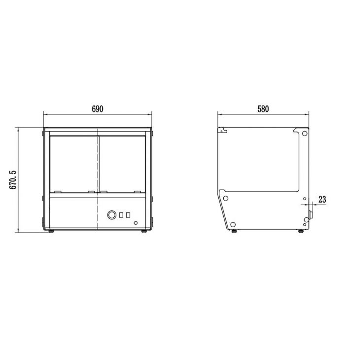 Premium 137L Heated Display Cabinet by Combisteel - Model 7450.0680