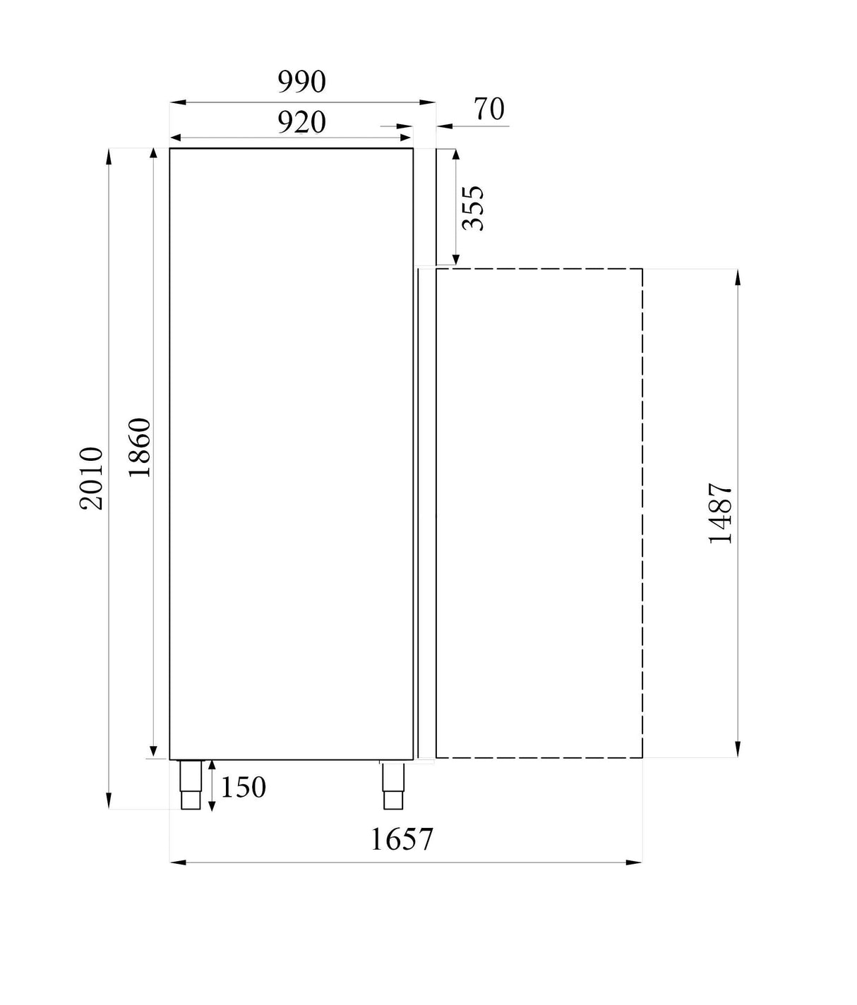 Elevate Your Bakery with the Combisteel Single Door Upright Patisserie Fridge - Model 7450.1205