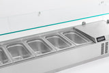 Versatile Combisteel 10-Compartment Refrigerated Countertop for Efficient Food Storage 1/4 GN - Model 7450.0013