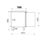 Combisteel 3-Door Refrigerated Negative Counter – Model 7450.0083 for Ultimate Freshness