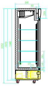 Sleek Combisteel Double Glass Door Refrigerator - Model 7450.0140