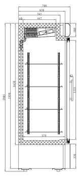 Sleek Combisteel Double Glass Door Freezer – Model 7450.0157