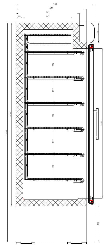 Premium Combisteel Glass Door Freezer - Model 7450.0165