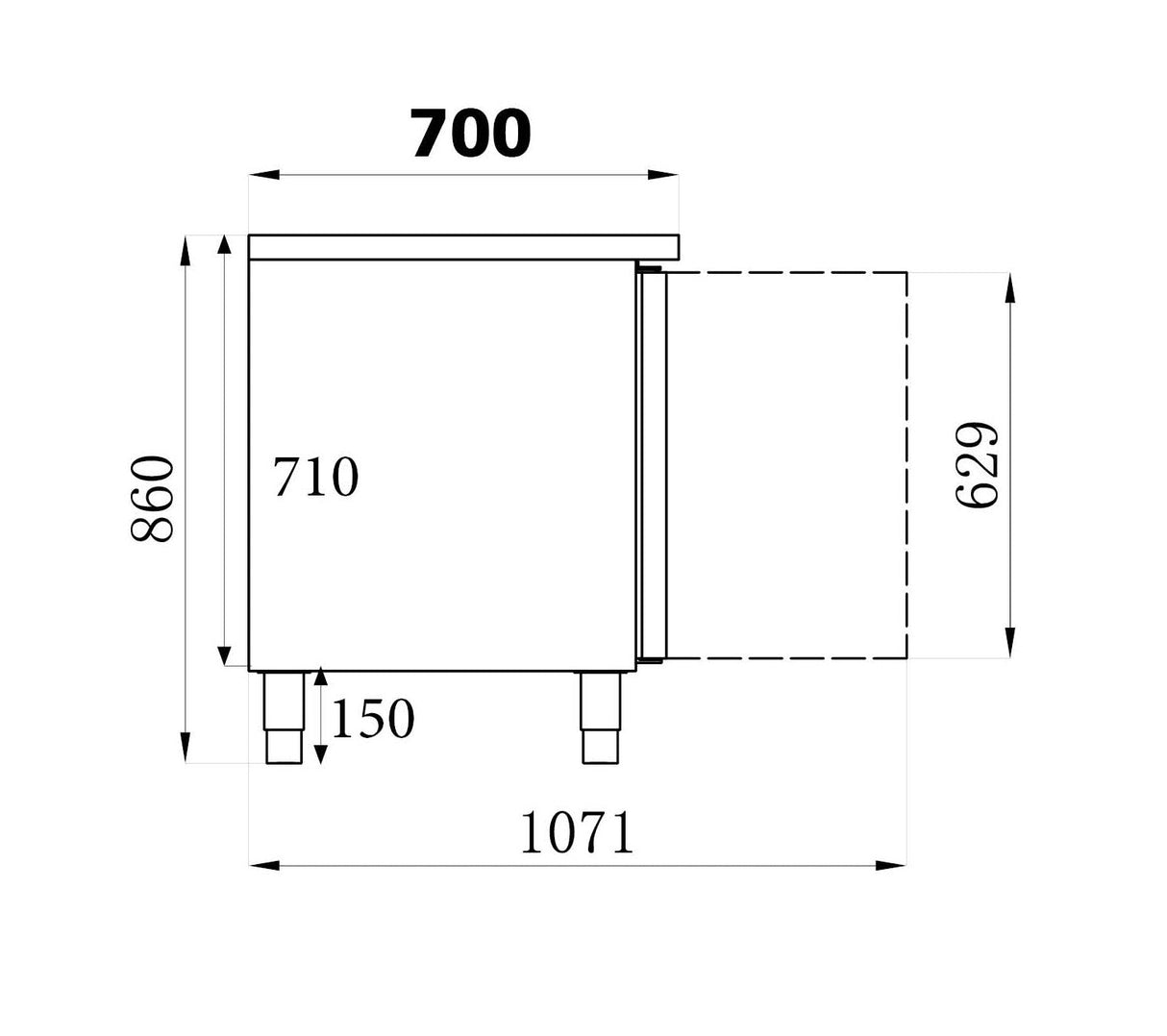 Upgrade Your Kitchen with the Combisteel 700 Refrigerated Counter Sink with 2 Doors - Model 7450.0210