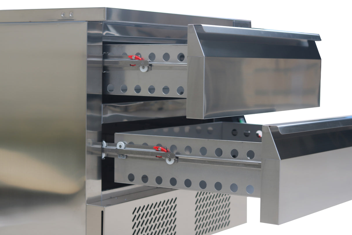 Combisteel Refrigerated/Freezer Counter 2 Drawers 4 X 1/1 Gn