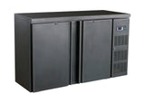 Sleek Black Double-Door Bar Cooler by Combisteel – Model 7450.0315