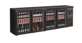 Sleek Black 4-Door Backbar Cooler by Combisteel - Model 7450.0345