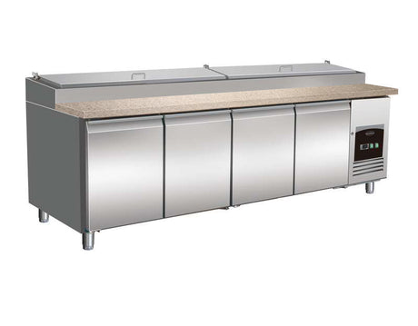 Saladette 4 Doors With Granite Worktop And 12x1/3gn Container *transport On Request*