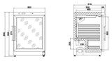 Sleek Combisteel Glass Door Refrigerator - Model 7450.0552