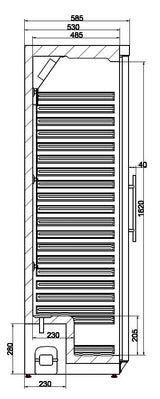 Sleek Combisteel Glass-Door Refrigerator - Model 7450.0557