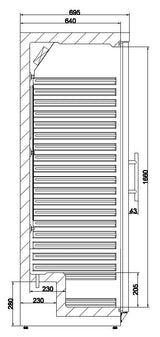 Sleek Combisteel Glass Door Refrigerator - Model 7450.0562