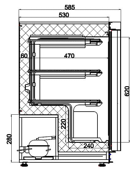 Sleek Stainless Steel Single-Door Freezer by Combisteel - Model 7450.0565