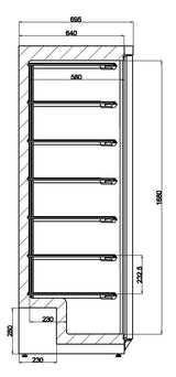 Sleek White Single-Door Combisteel Freezer - Model 7450.0576