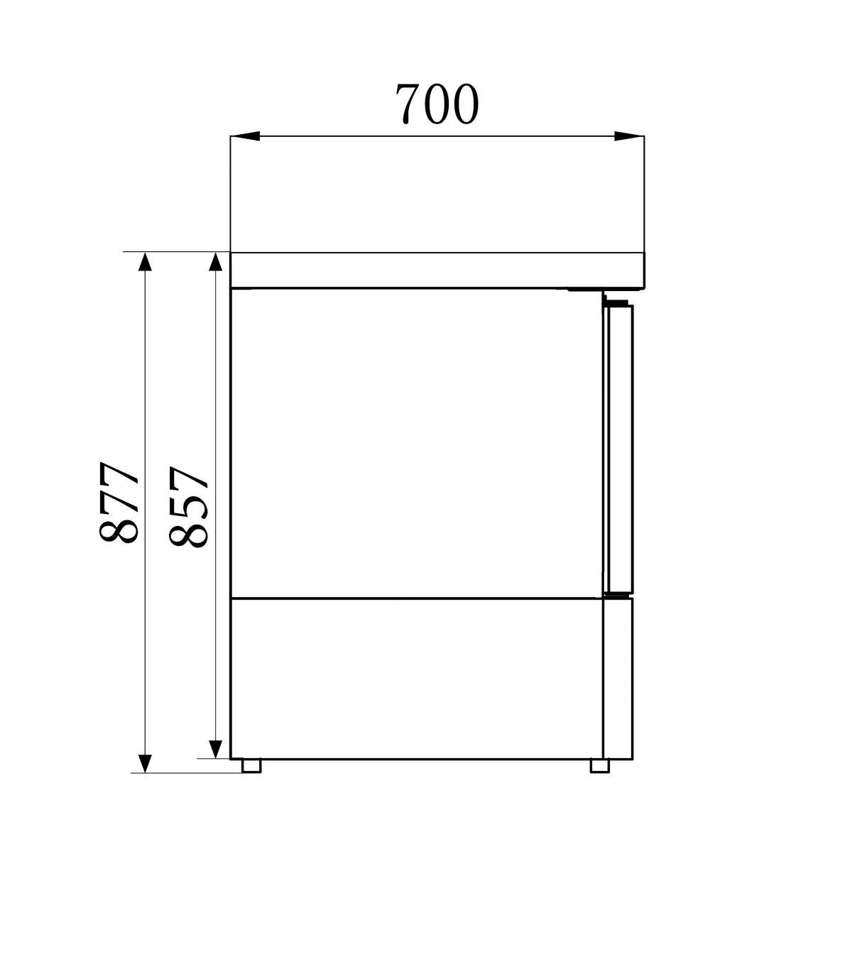 Premium 1-Door Refrigerated Counter by Combisteel - Model 7450.0730