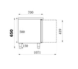 Premium 3-Door Refrigerated Counter by Combisteel - Ideal Height 650