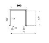 Stylish 3-Door Refrigerated Bakery Display Counter by Combisteel - Model 7450.1220