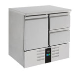 Refrigerated Counter 1 Door/2 Drawers Energy Line Equipped With Evaporator
