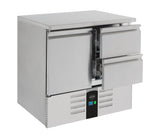 Commercial Refrigerated Counter - Refrigerated Counter 1 Door/2 Drawers Energy Line Equipped With Evaporator