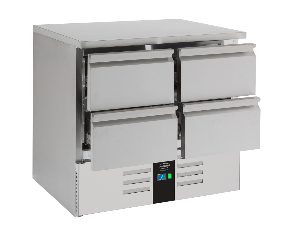 Commercial Refrigerated Counter - Refrigerated Counter 4 Drawers Energy Line Equipped With Evaporator
