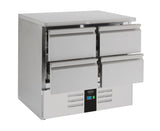 Commercial Refrigerated Counter - Refrigerated Counter 4 Drawers Energy Line Equipped With Evaporator