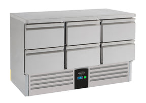 Refrigerated Counter 6 Drawers Energy Line Equipped With Evaporator