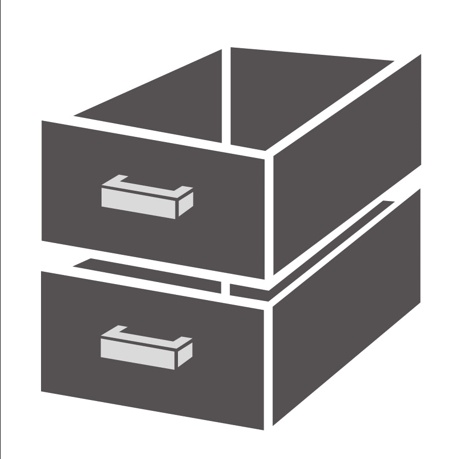 Stylish 2-Drawer Combisteel CS Storage Unit – 600mm Height (Model 7451.0195)