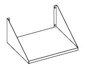 Commercial Catering Equipment - Microwave Shelf - 585mm Wide x 540mm Deep for Efficient Space Management
