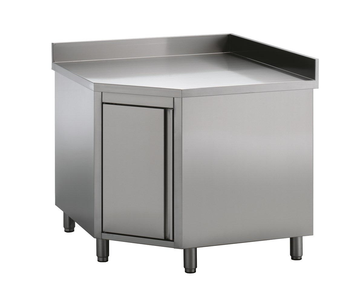 Stylish Corner Worktable with Door by Combisteel - Model 7452.3000