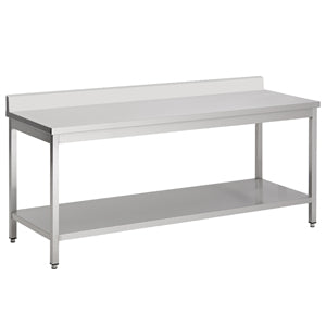 Enhance Your Workspace with the Combisteel 600 Worktable: Flat Packed with Bottom Shelf Upstand - 1800 Model - 7452.3162